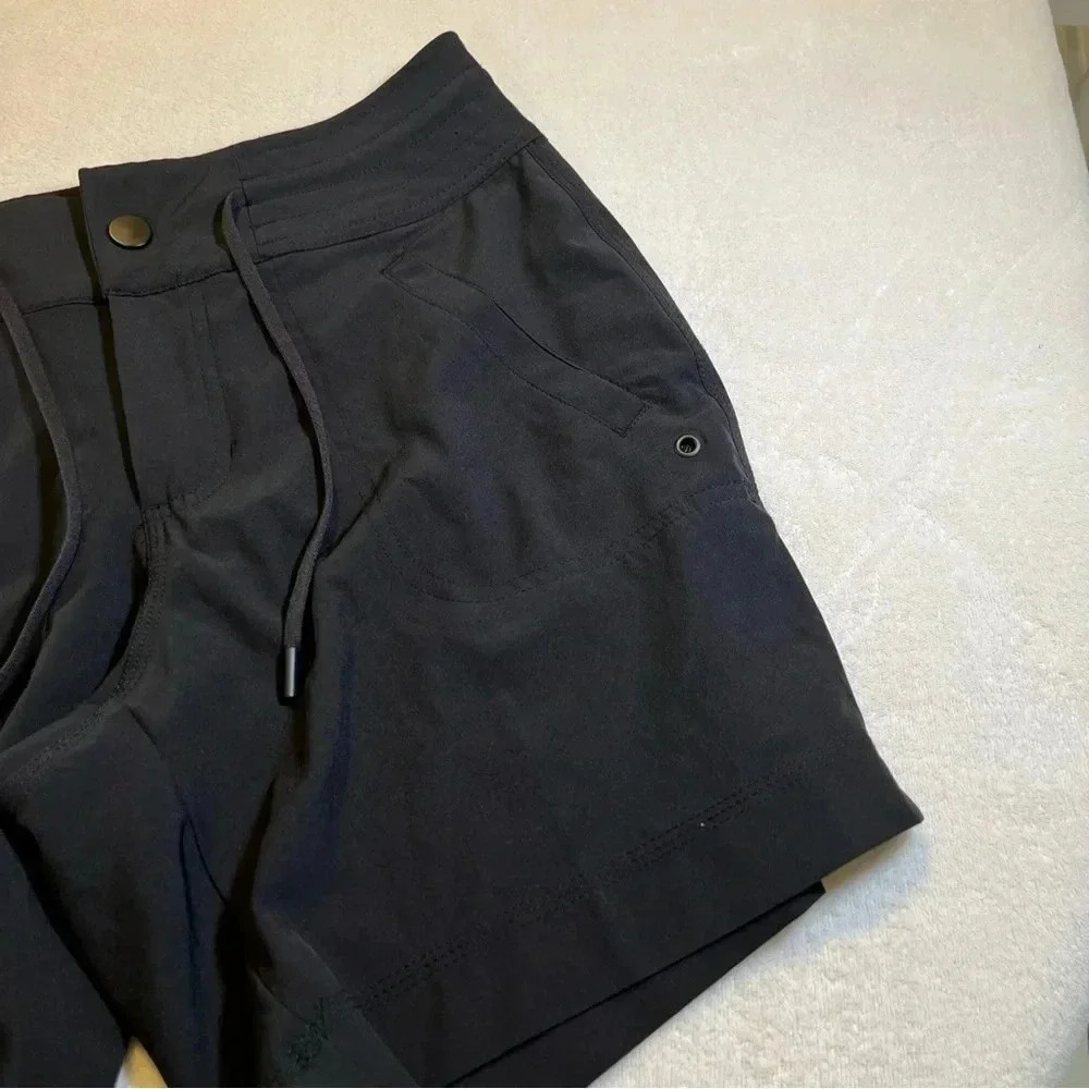 🖤 Women’s Black Athletic Casual Shorts with Drawstring Waist 🖤size XS - Picture 5 of 6